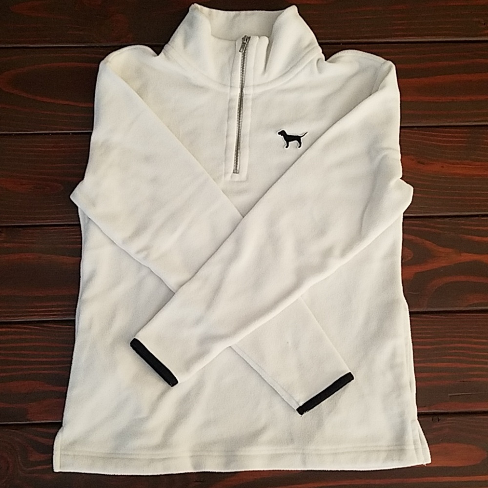 VS Pink Fleece Quarter Zip
